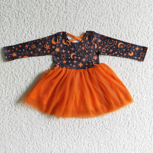 halloween cross orange tutu dress girls clothes
