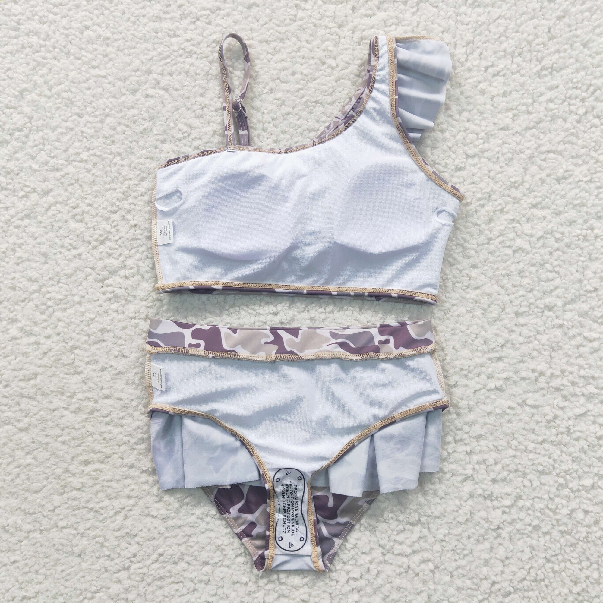 2pcs camo swimsuit girl summer clothing