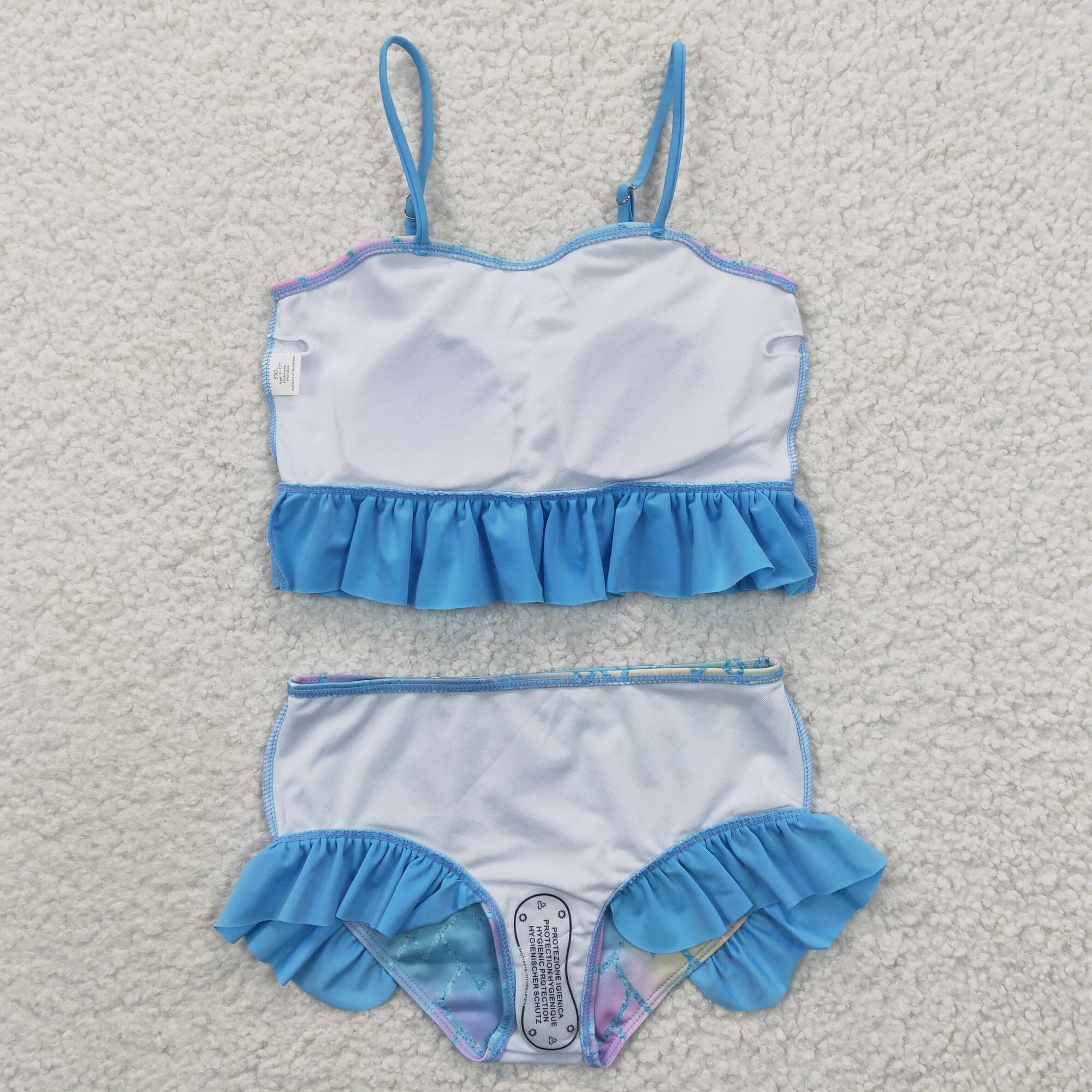 mermaid fish scale blue girl’s swimsuit
