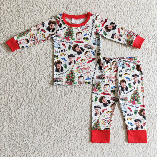 wholesale kids boy sleep wear christmas pajama set