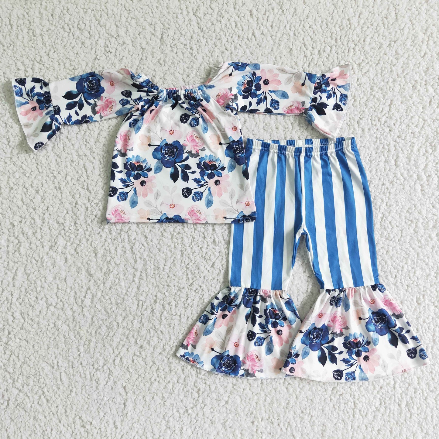 wildflowers outfit striped panst set