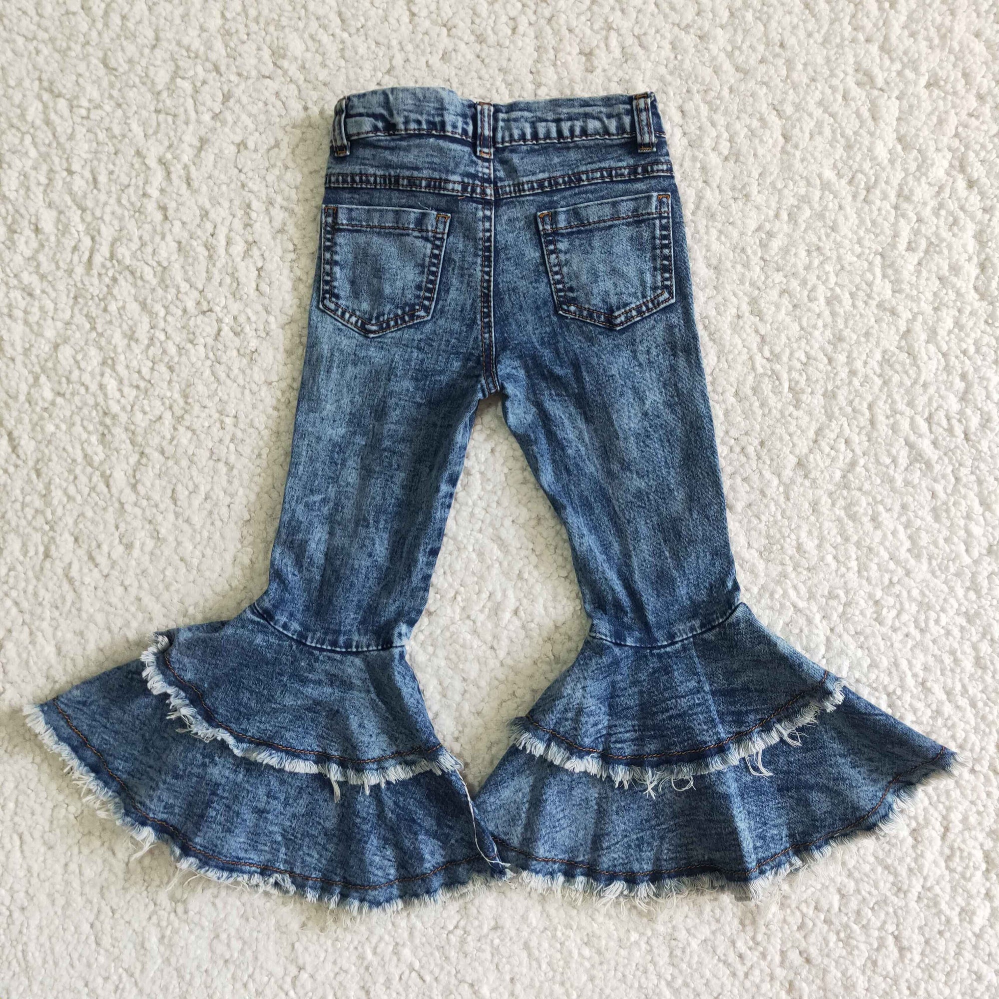 kids clothing distressed denim double wide belles