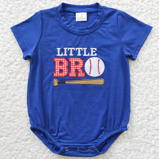 toddler baby boy's romper lit bro baseball print