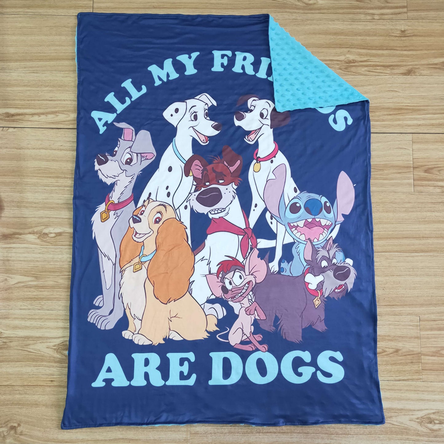 all my friends are dogs blanket