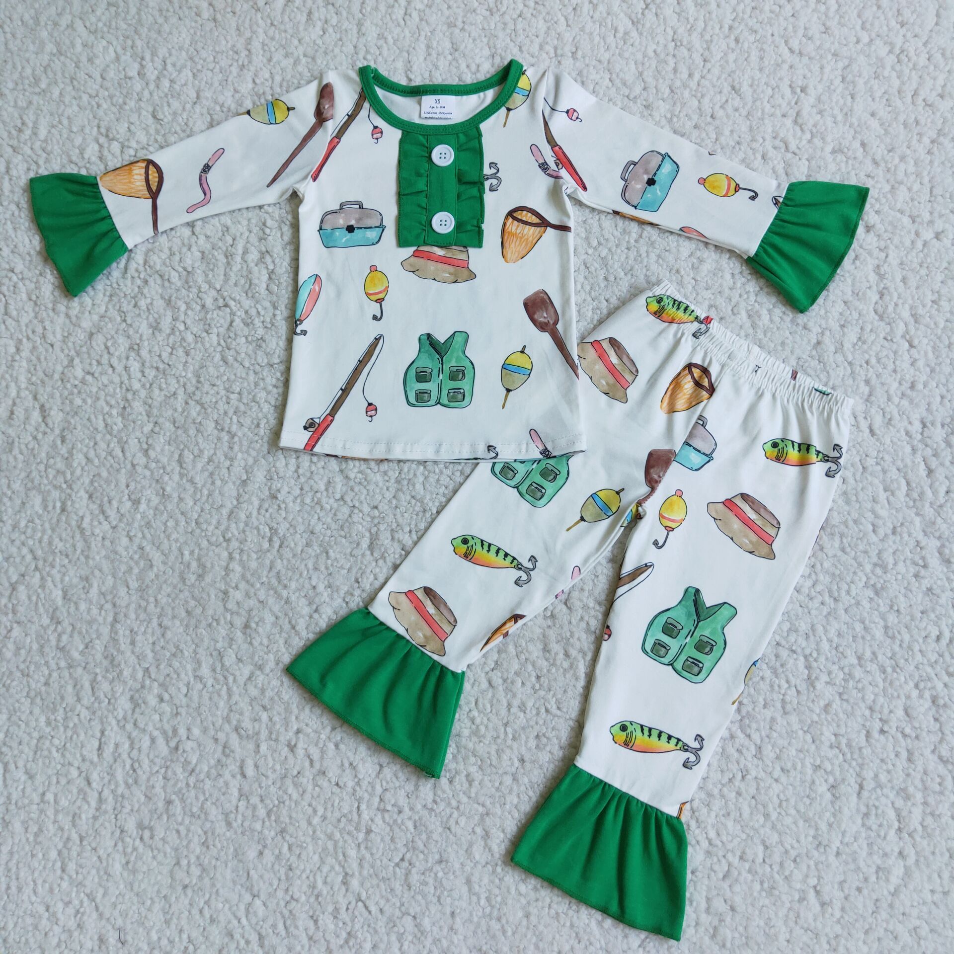 Ruffle Fishing Pajamas Girl