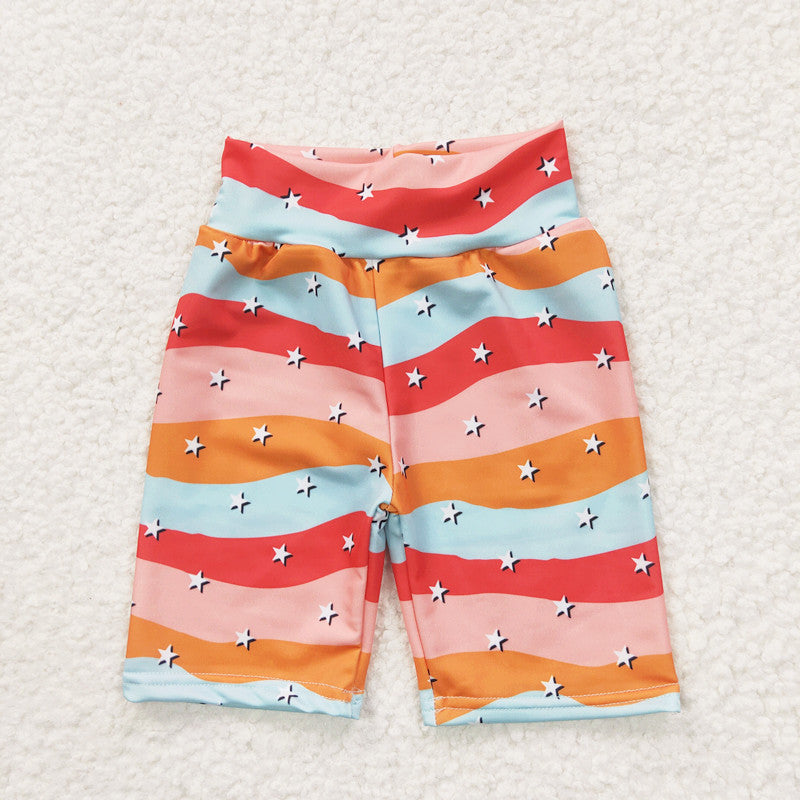 kids clothing bike shorts stripe with stars