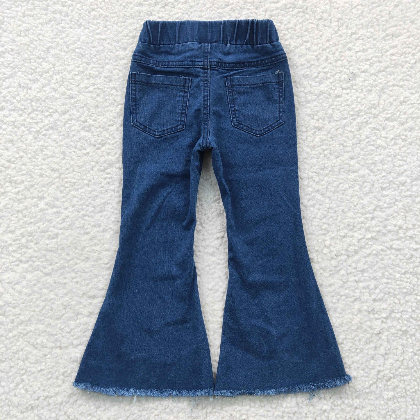 kids clothing blue bleached jeans for girl