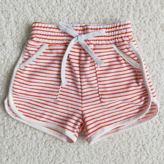 red stripe shorts with pocket