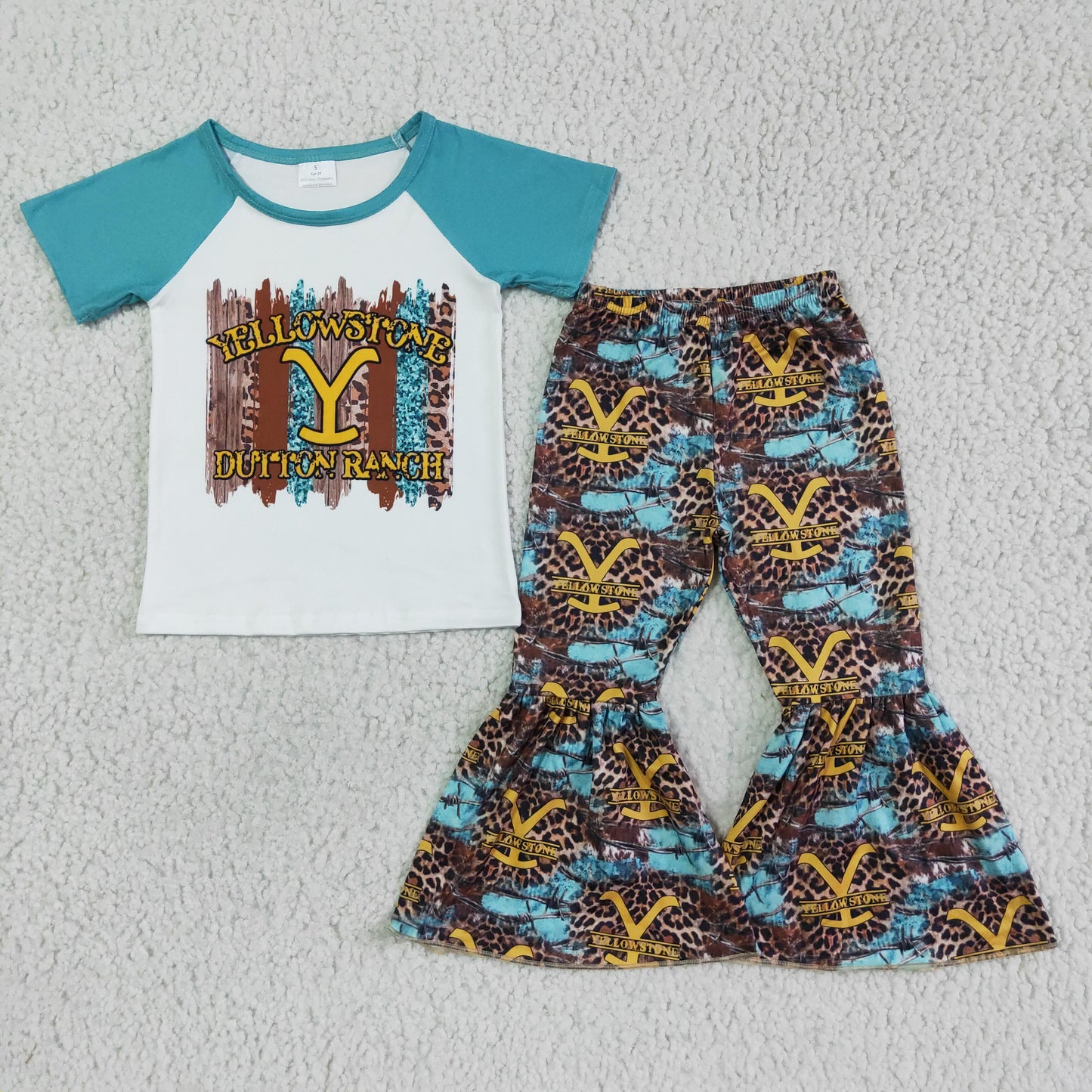 girl's outfit yellowstone pants clothes set