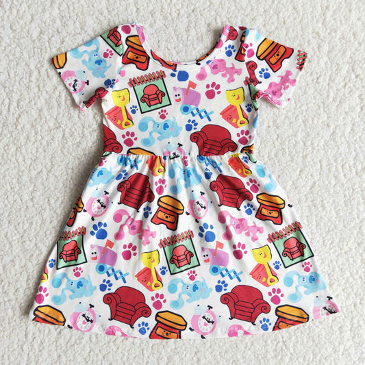 cute short sleeve blue's clue's dress