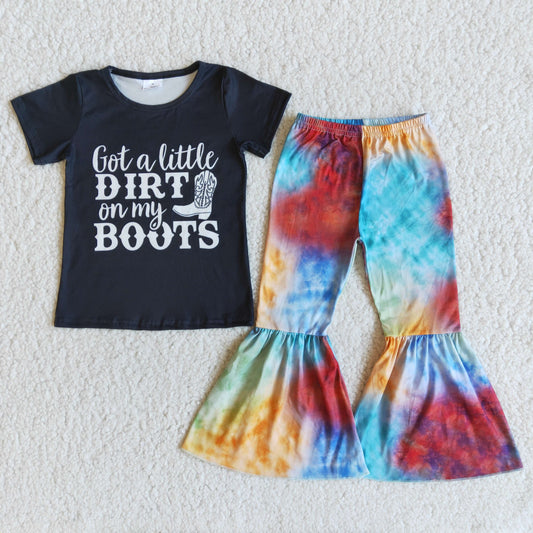 got a little dirt on my boots outfit tie dye pants set