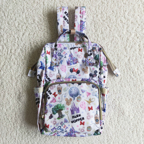 polyster+nylon diaper bag backpack