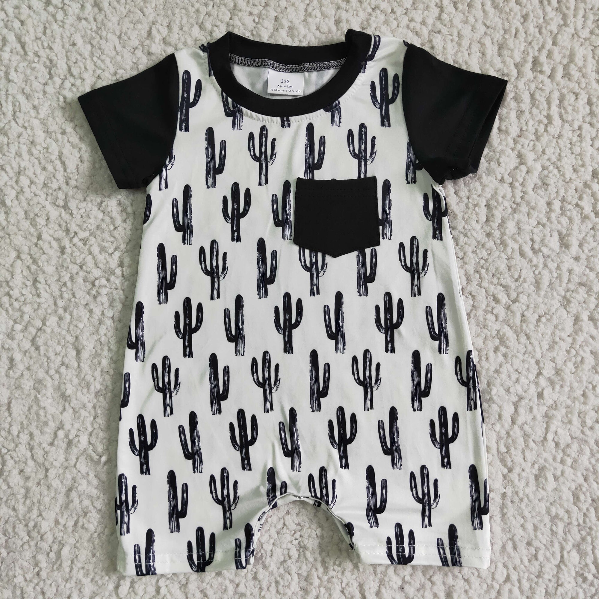 summer infant black cactus romper boy
