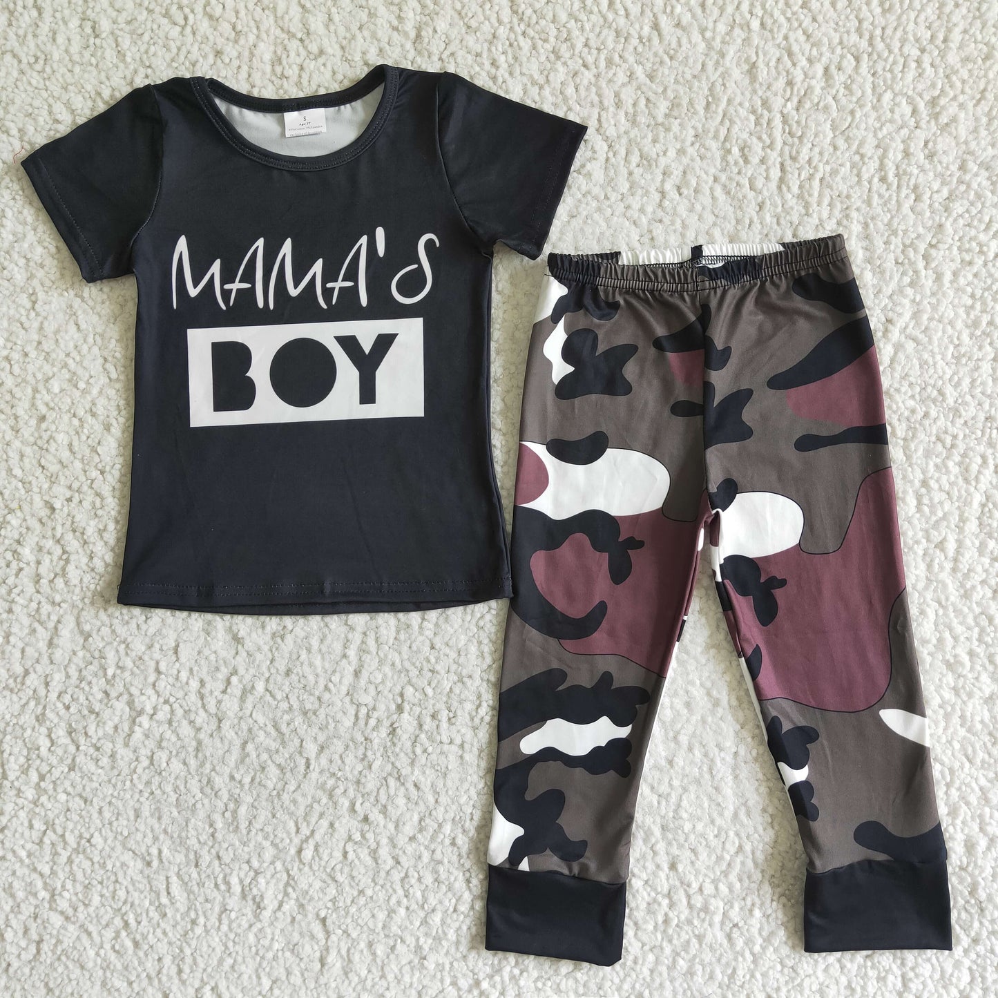 boy's outfit camo pants clothes set clothing
