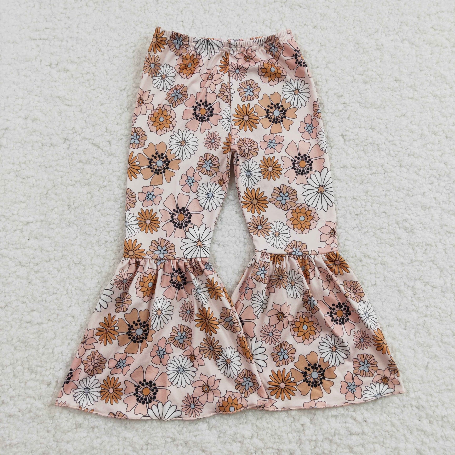 spring floral bell bottom flare pants