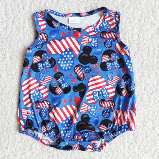 4th of july cartoon flag print bubble boy