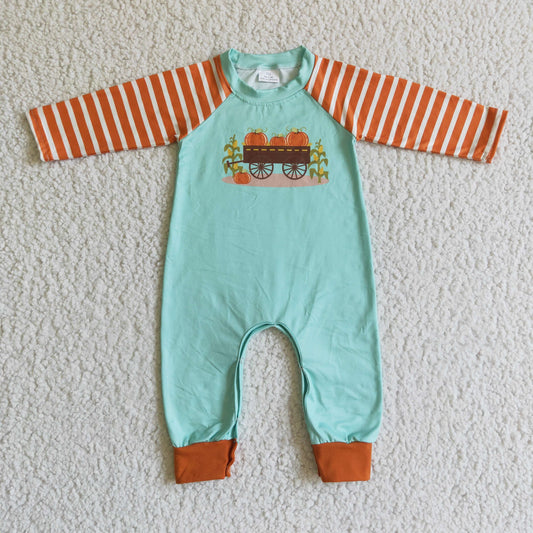 pumpkin target boy romper LR0046