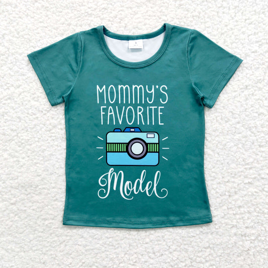 green t-shirt girls clothing mommy's favorite model