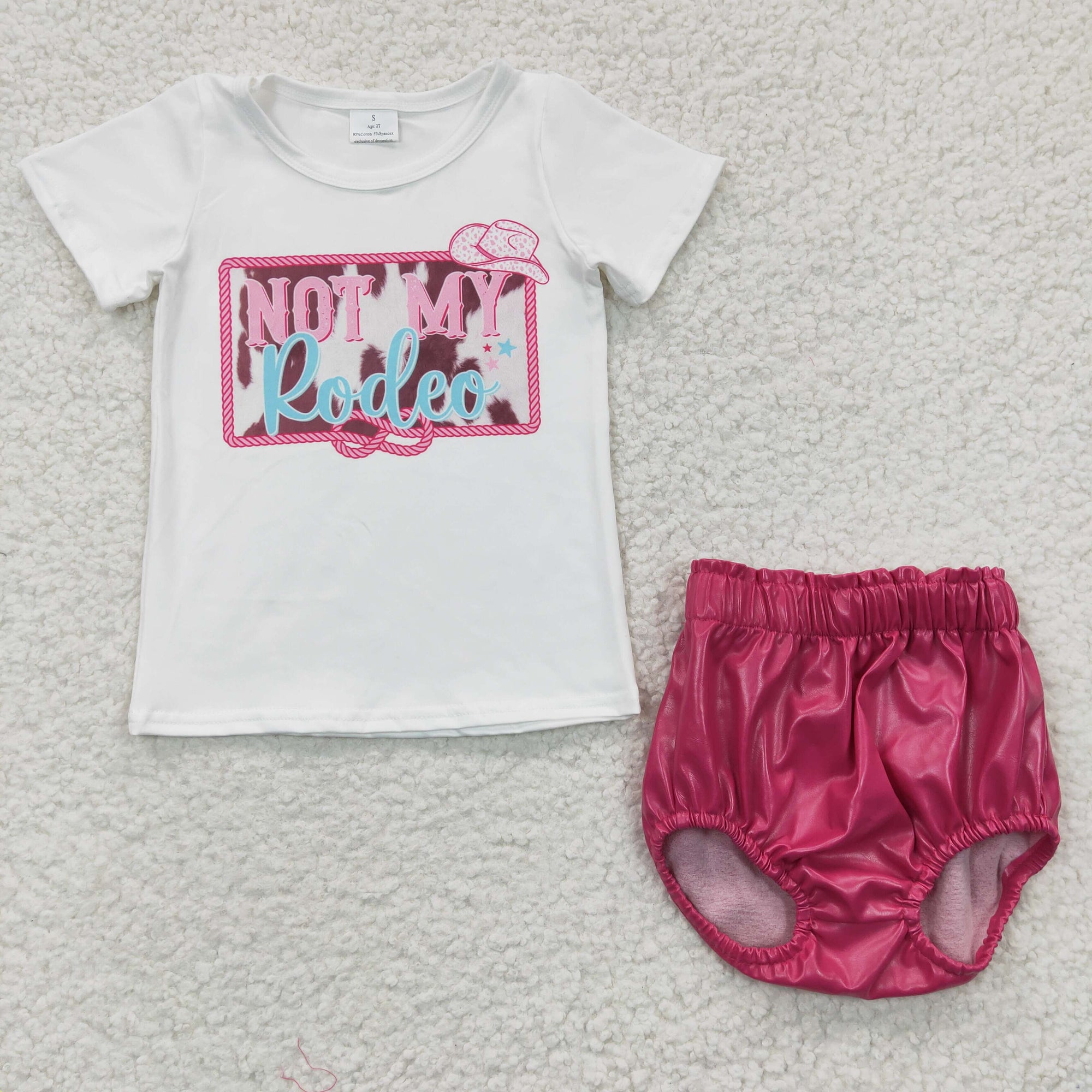 hot pink leather bloomer baby clothing