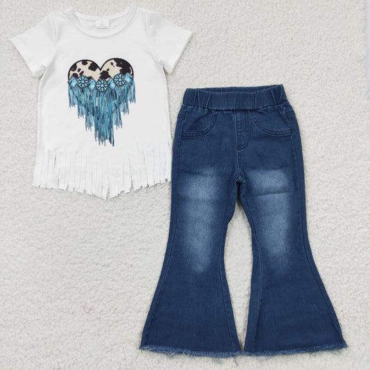 kids clothing shirt denim pants set