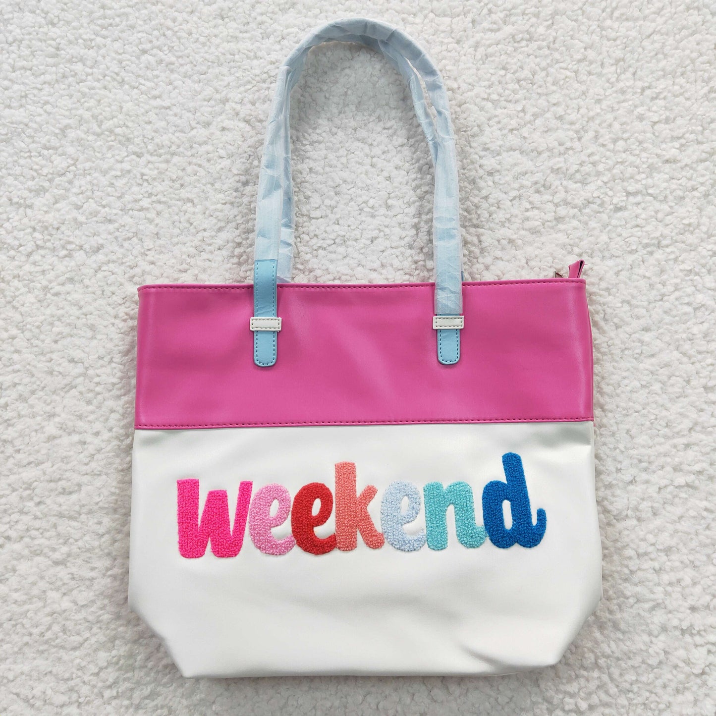High quality leather weekend print Tote bag