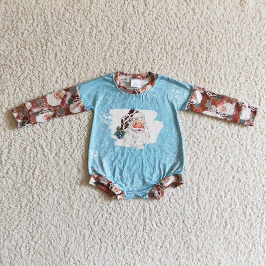 long sleeve santa baby romper