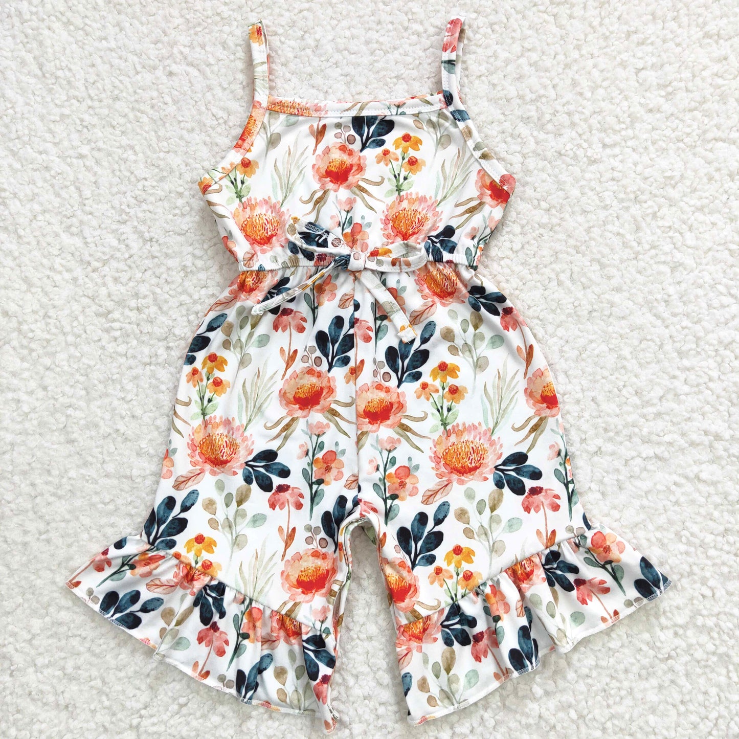 strap floral jumpsuit girls clothing