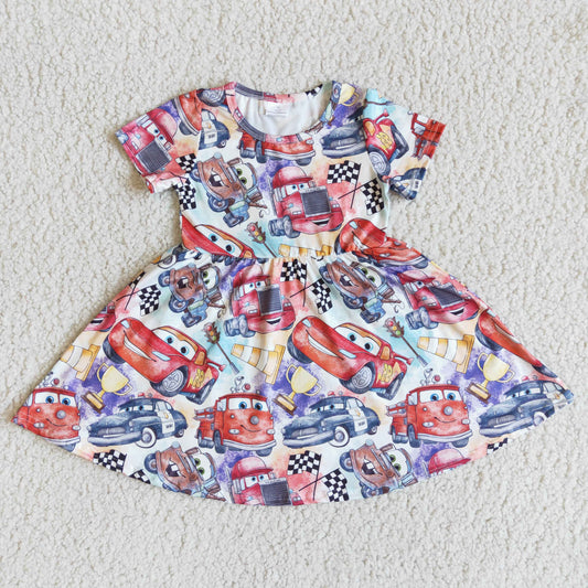 girl’s short sleeve car dress