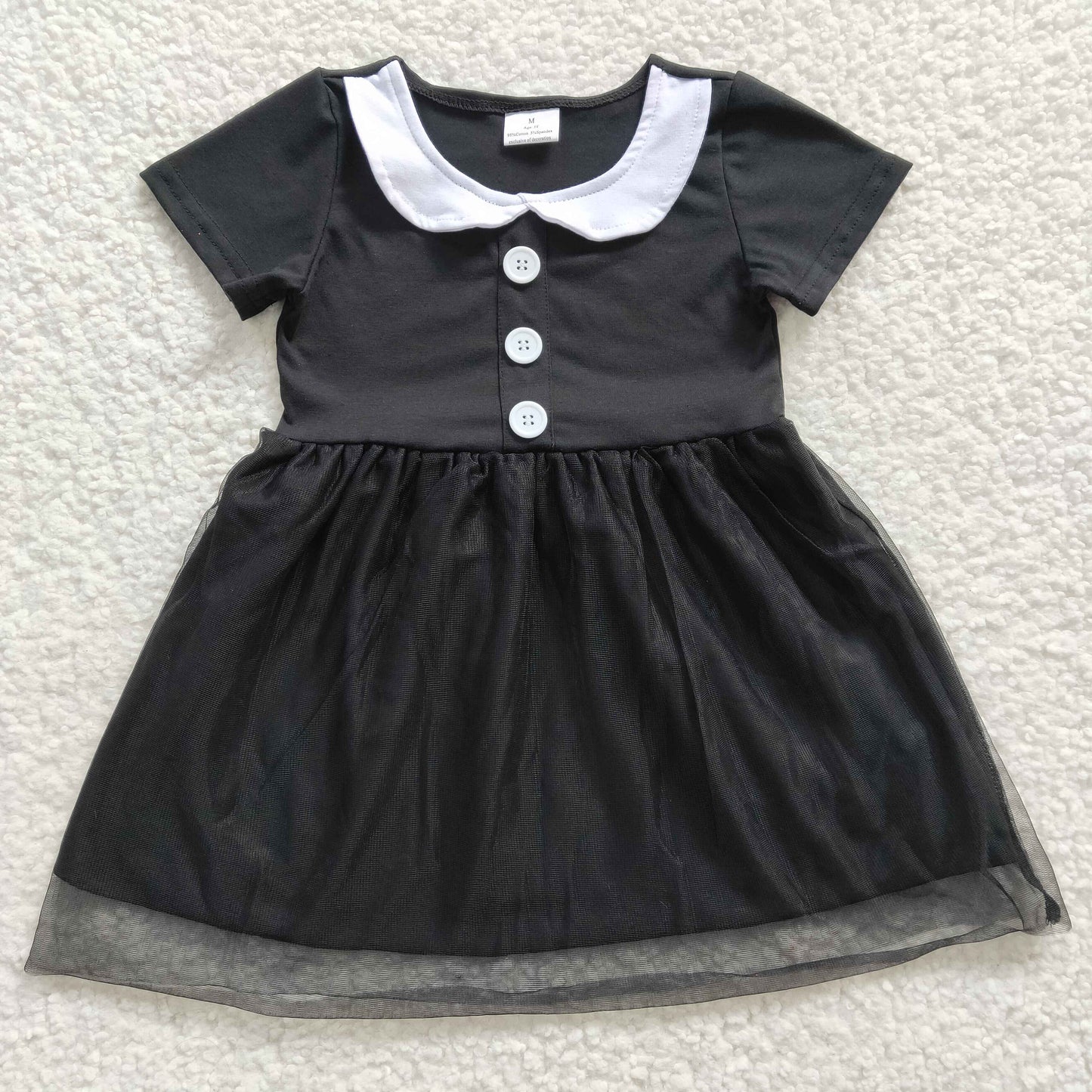 collared black tutu dress