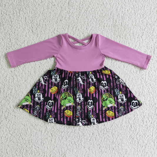 halloween mouse bride twirl dress purple