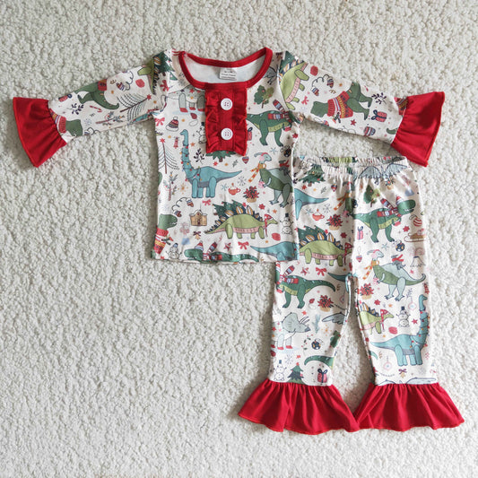 Cute Dinosaur Pajamas for Girl