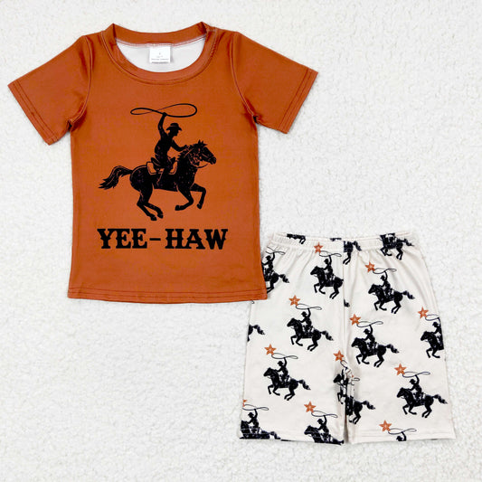 rodeo shorts set boy summer outfits