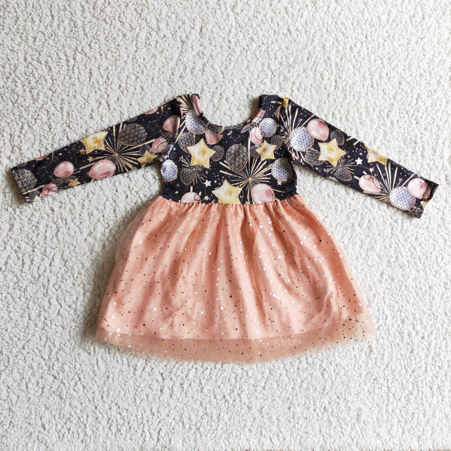 happy new year stars balloon tutu dress