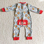 christmas cookies infant boy zip romper