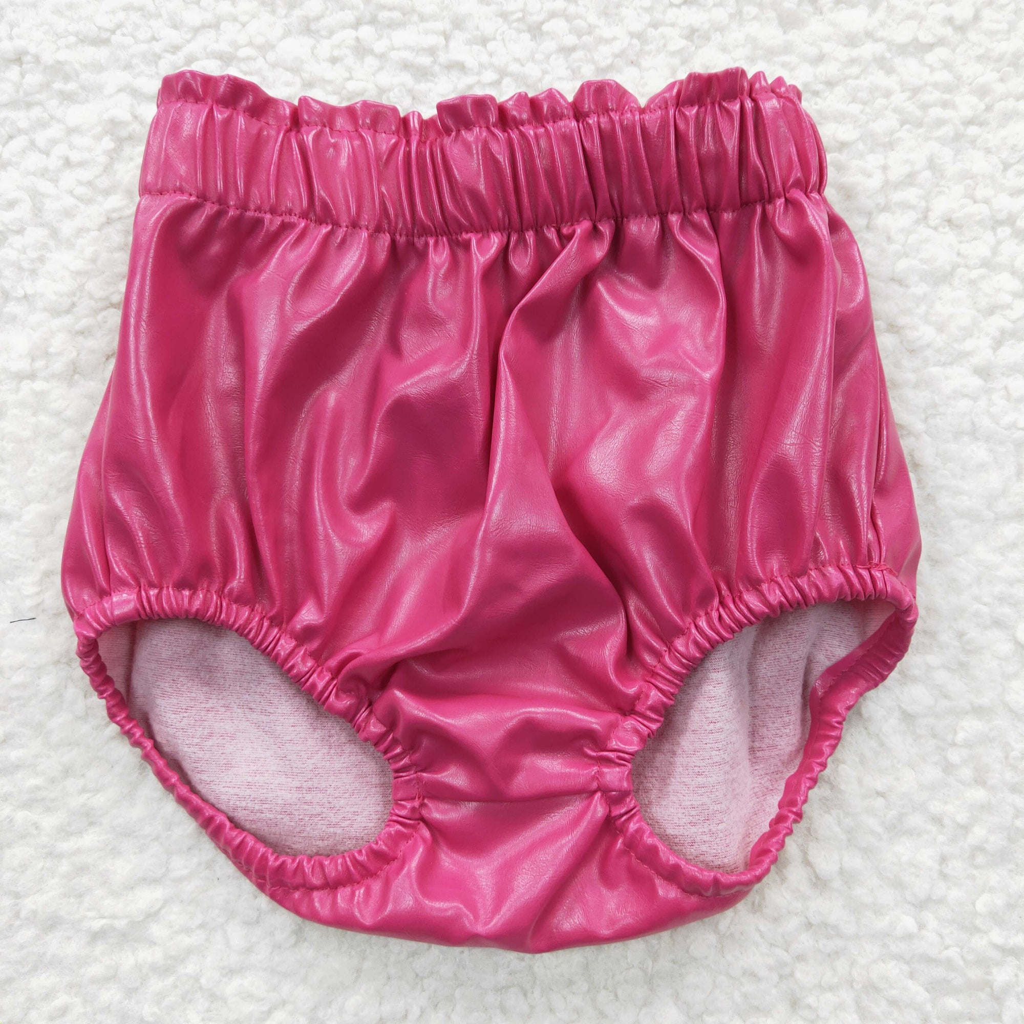 hot pink leather bloomer baby clothing
