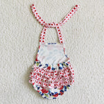 infant clothing halter strawberry romper