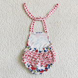 infant clothing halter strawberry romper