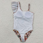 bull skull cactus swim wear baby girls summwer swimsuit