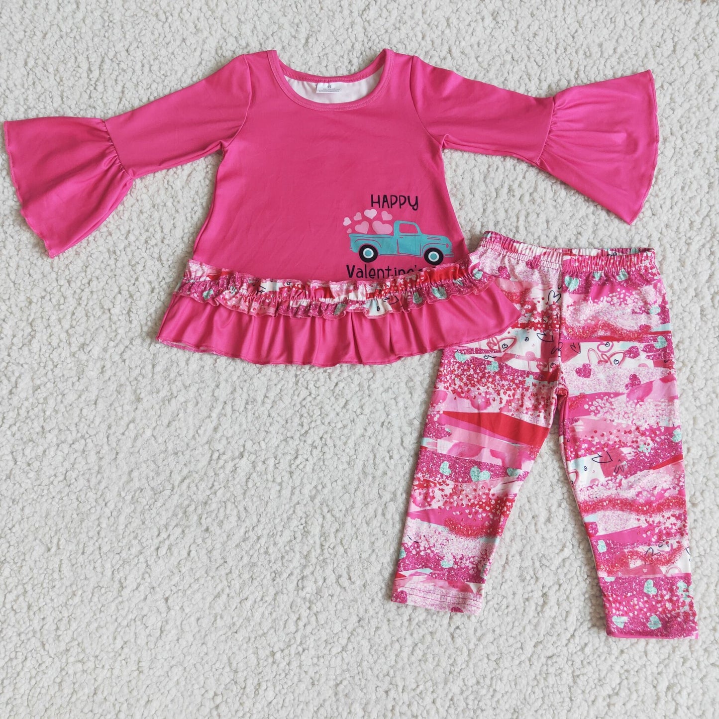 valentine's day outfit hotpink leggings set