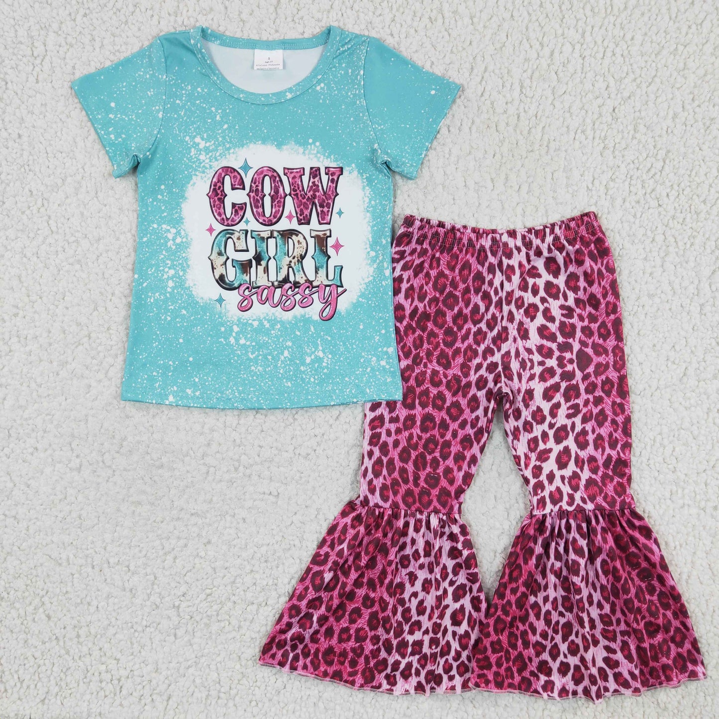 pink leopard bottom clothing cow girl sassy