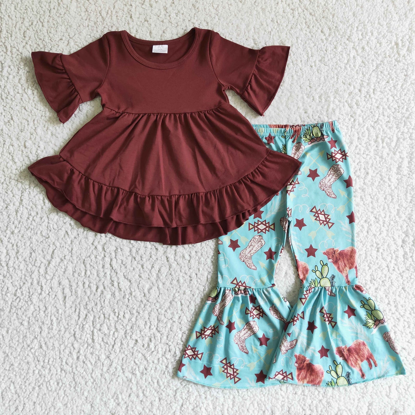 brown cowgirl clothes set