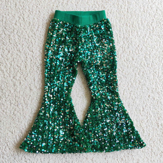 green sequins belle pants for San Patrick