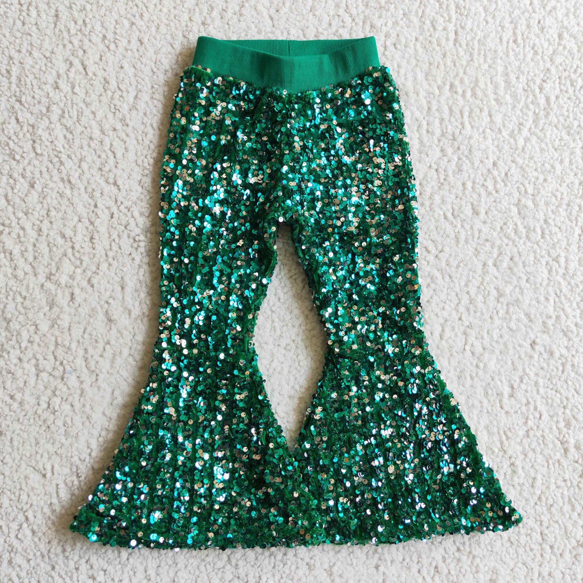 green sequin pants for San Patrick