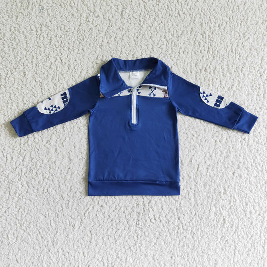boy blue zip top fall/winter clothes