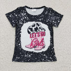 western cowgirl black t-shirt let's go girl