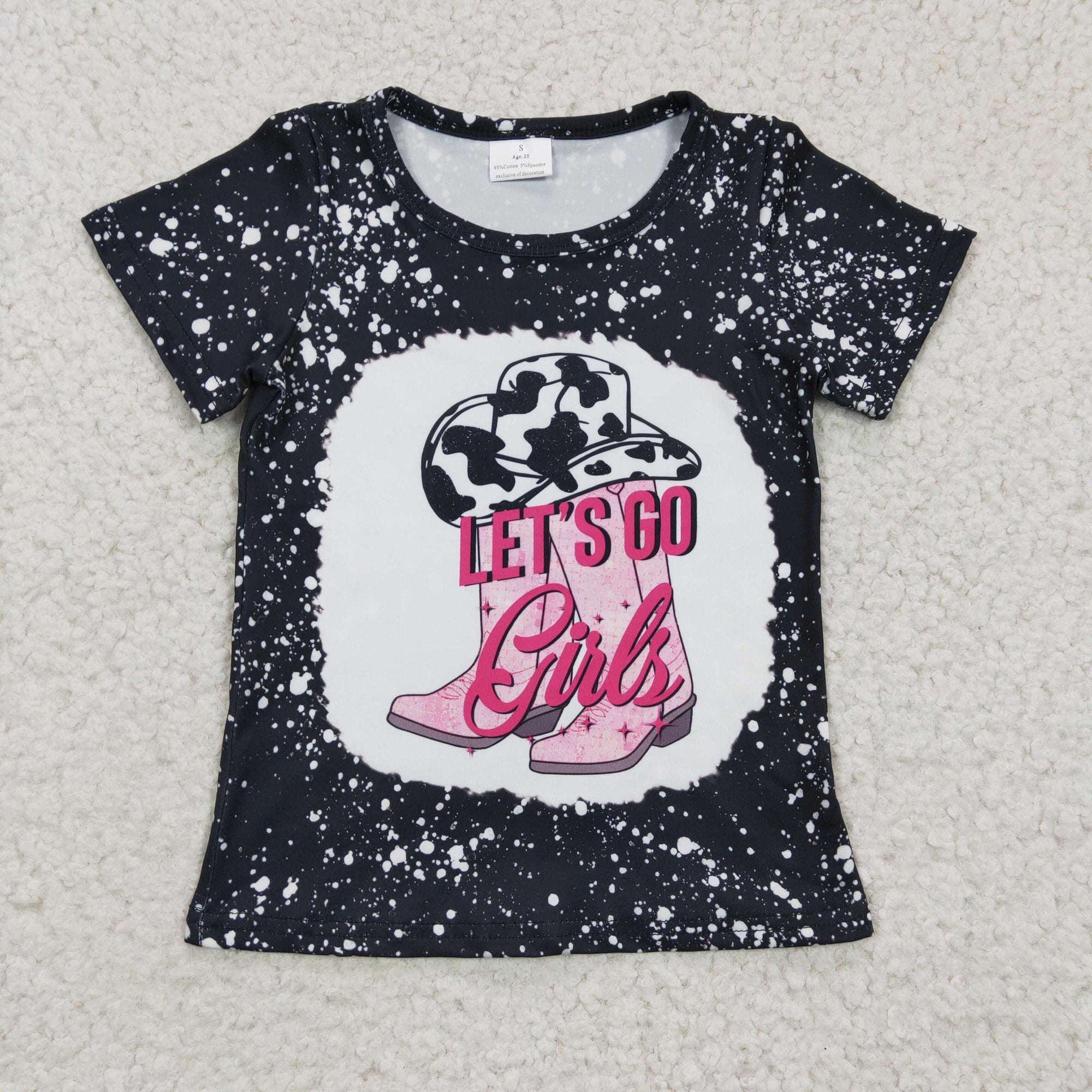 western cowgirl black t-shirt let's go girl
