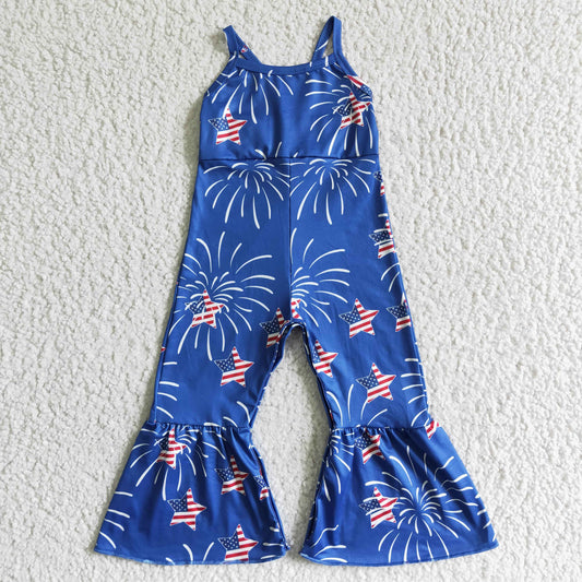 4th july jumpsuit girl kids clothing