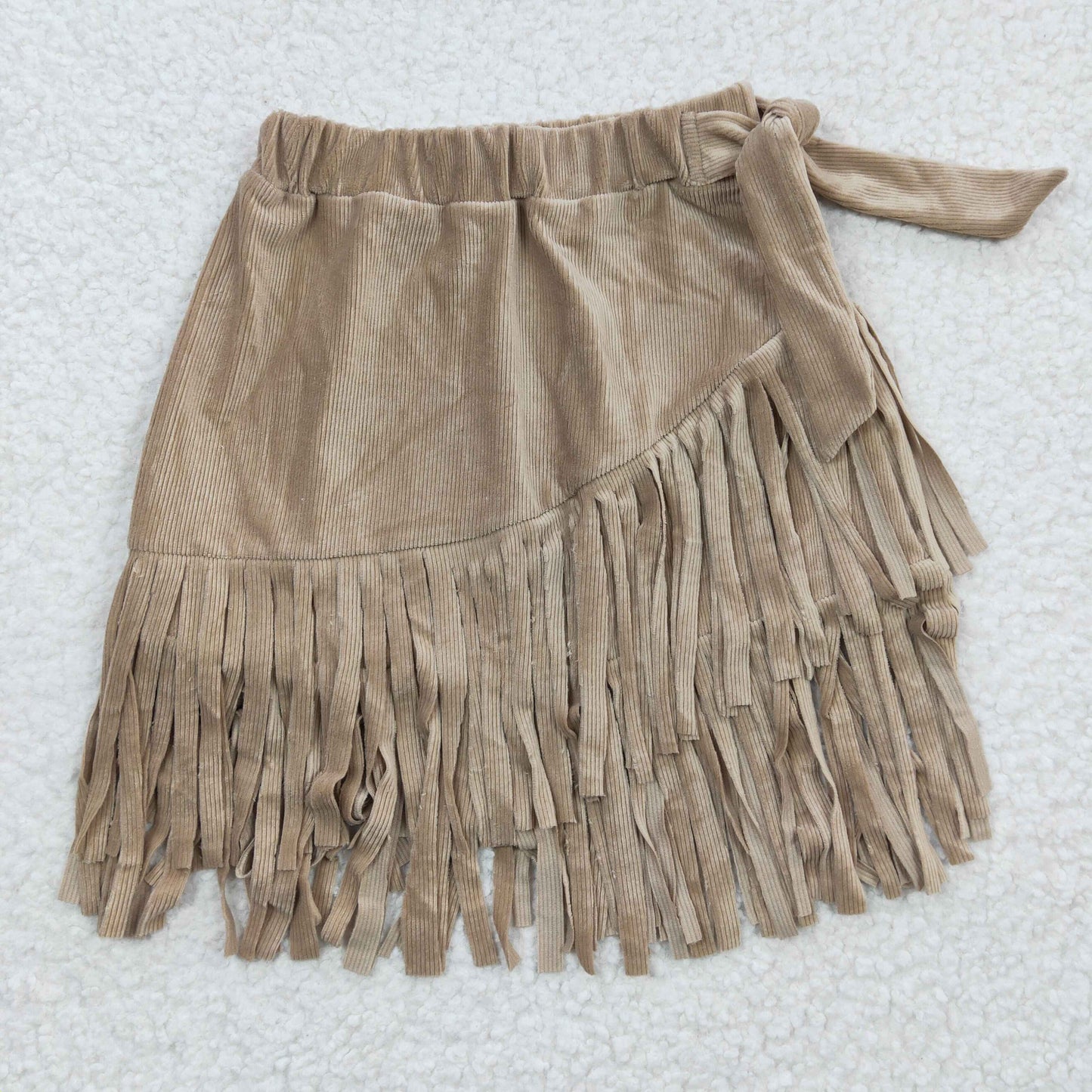 western Khaki tassel girls dress