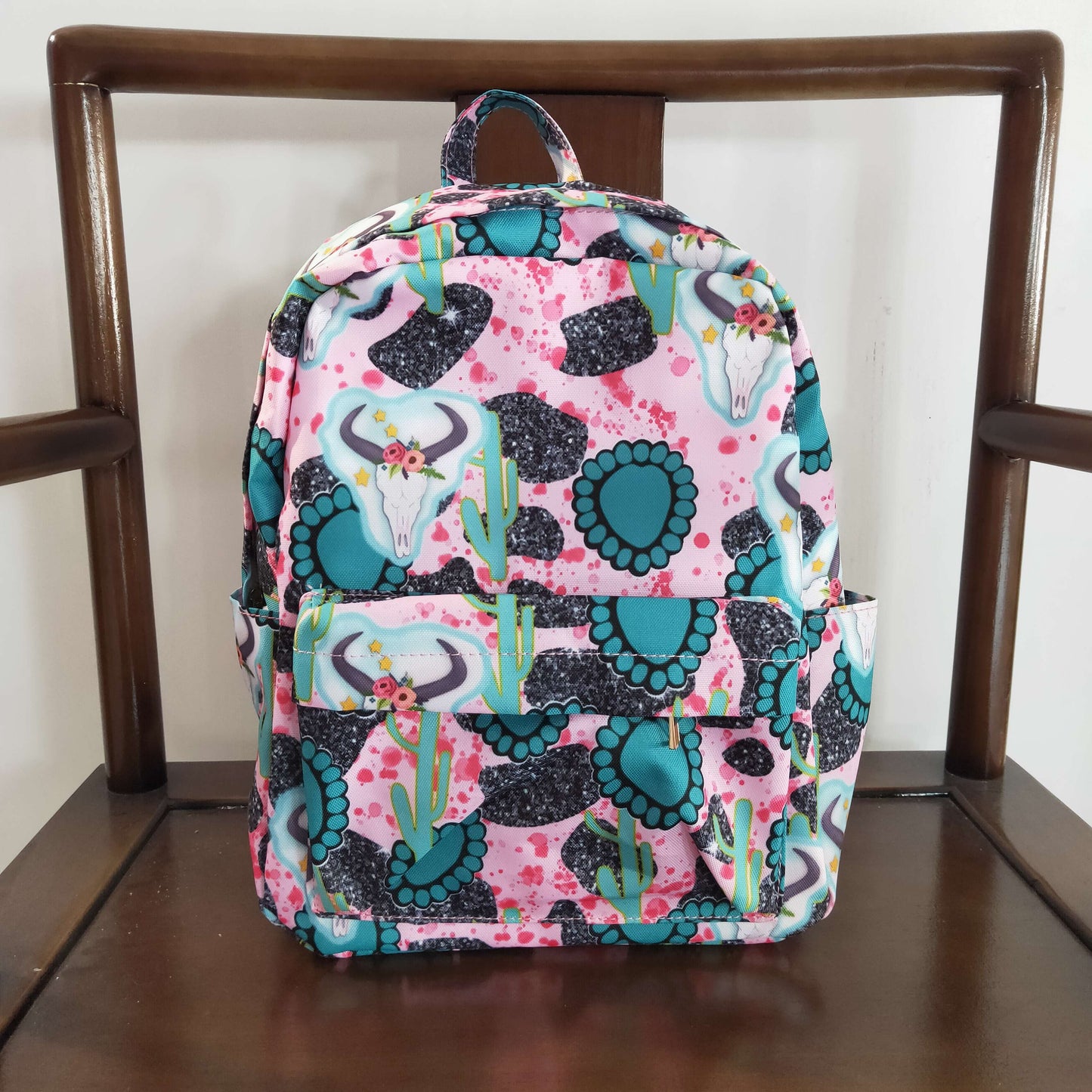 western turquoise kids backpack