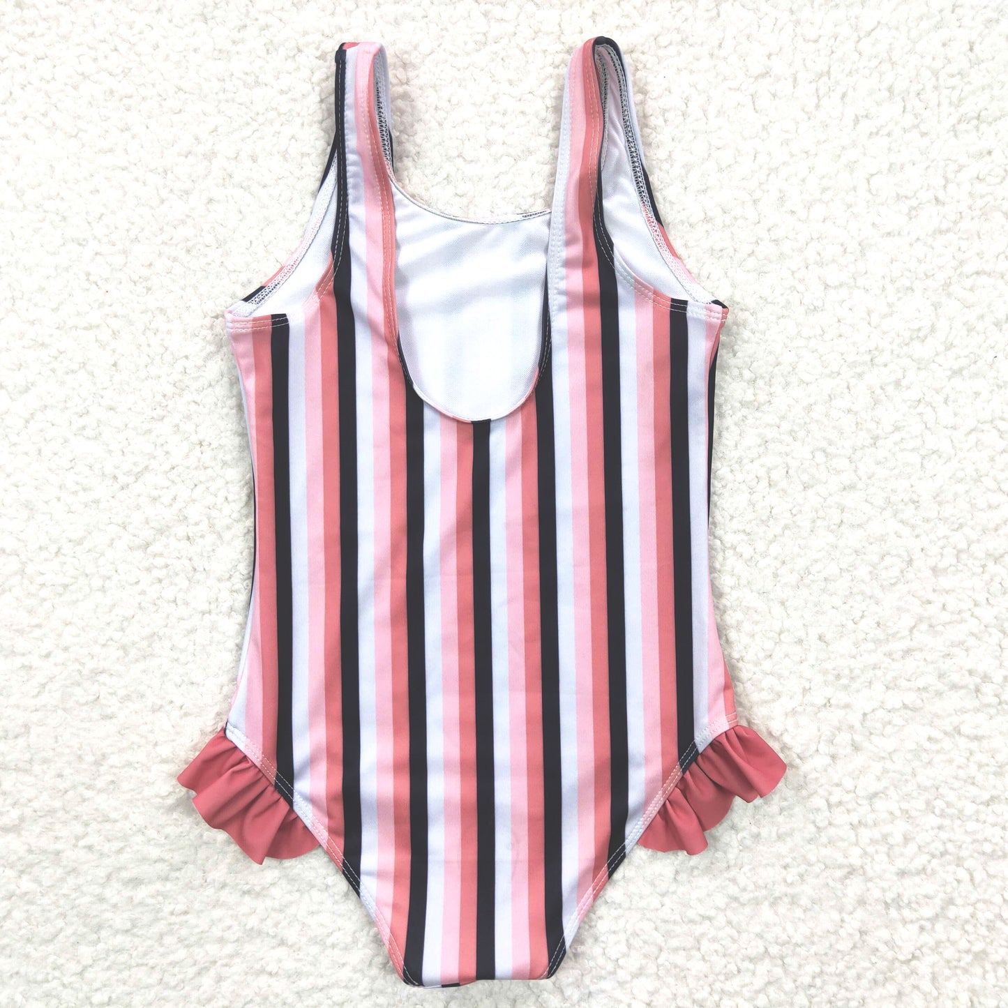 kids swim wear striped swimsuit with liner